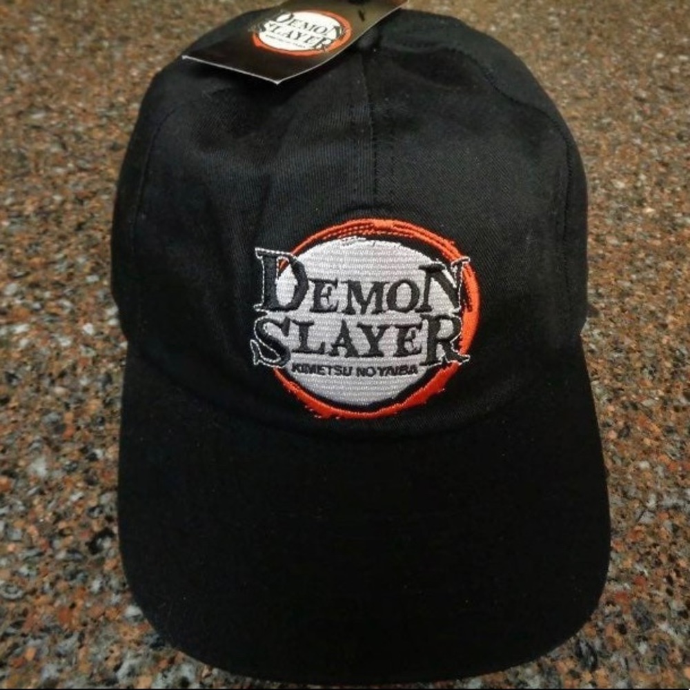 Demon Slayer Hat Strapback OSFM Black Adjustable Buckle‎ Brand New